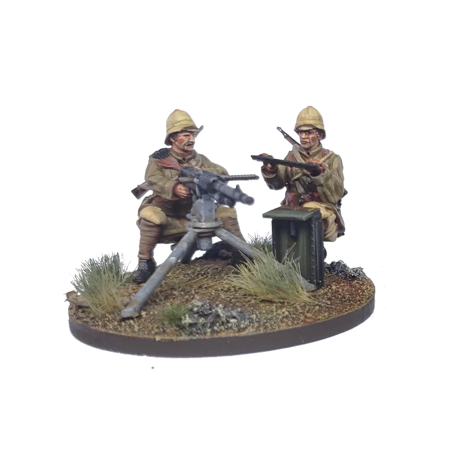 Des Tranchées aux Barricades Mitrailleuse française au Levant figurine 28mm