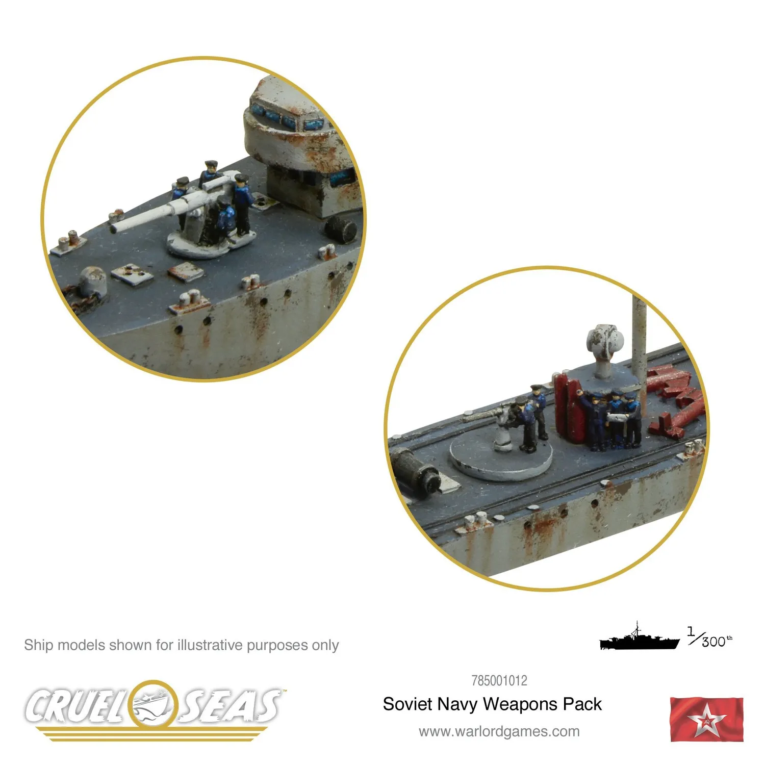 Cruel Seas Soviet Navy weapons pack armes navales métal