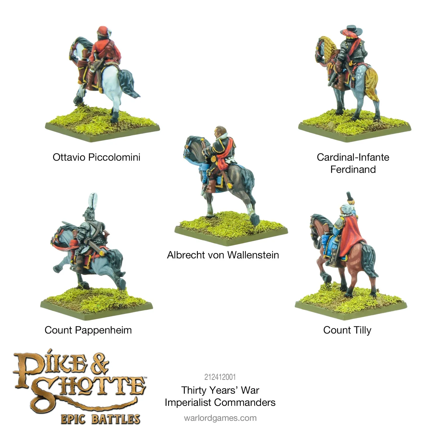 Warlord Games Pike & Shotte Epic Battles Thirty Years War Imperialist Commanders figurines montées