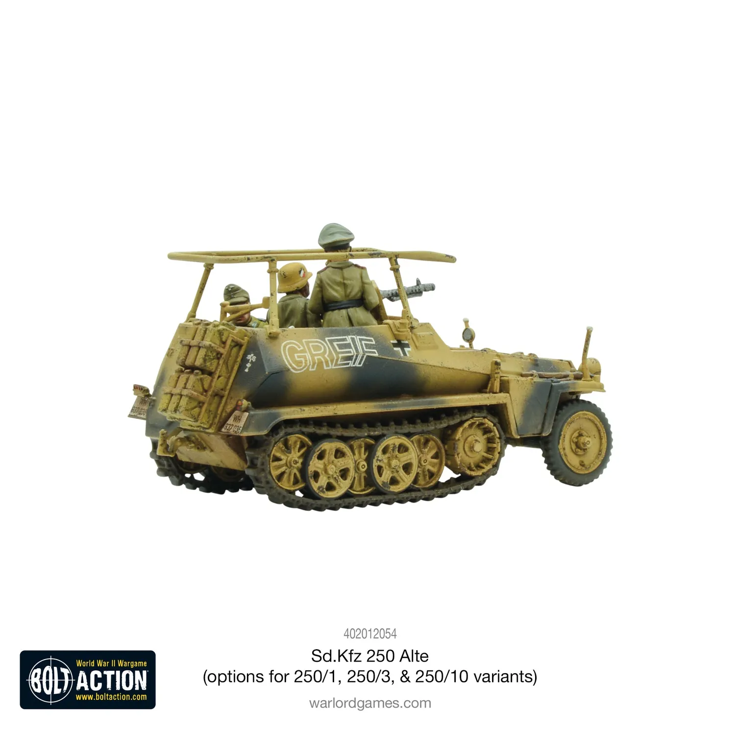Bolt Action Sd.Kfz 250 Alte half-track plastique 3 versions
