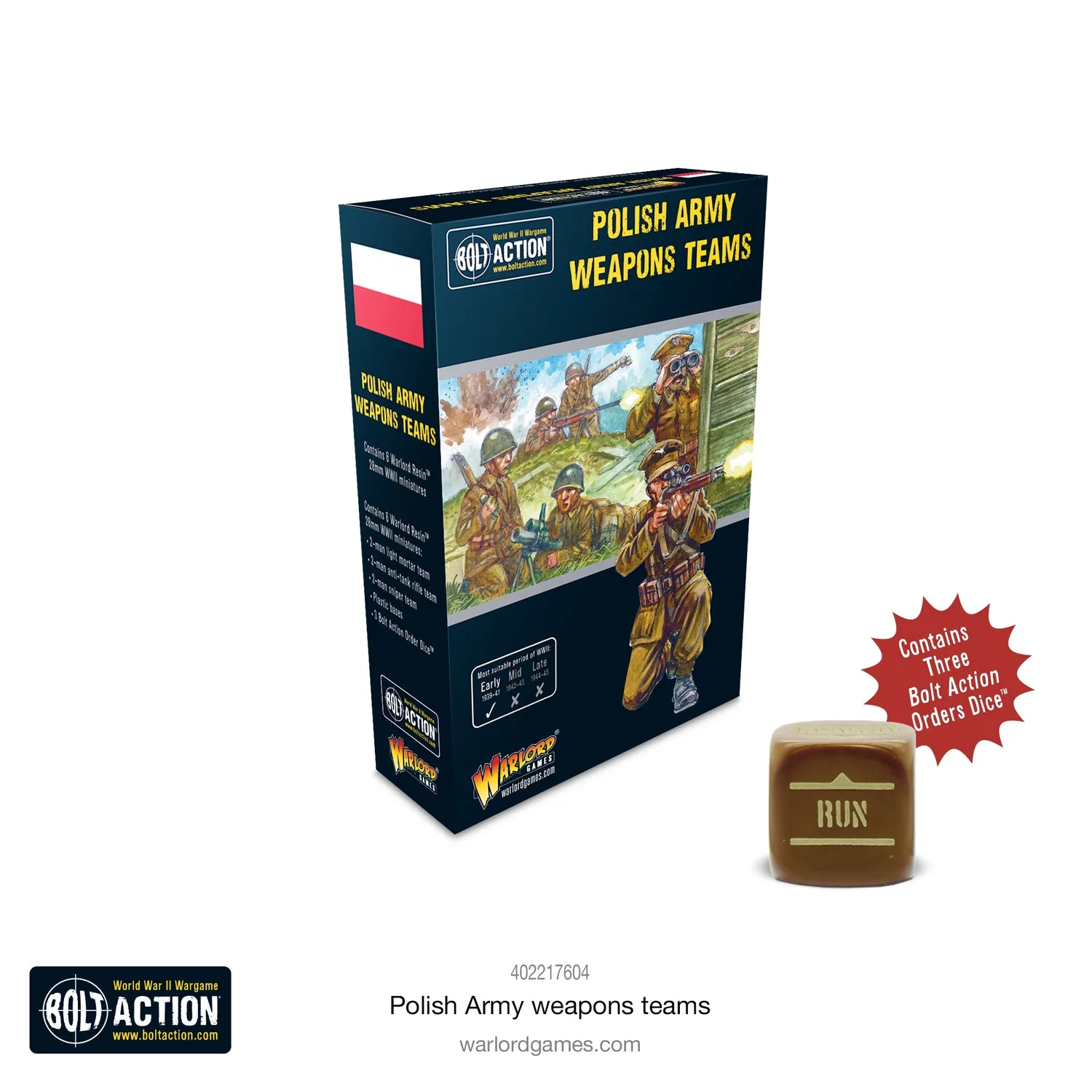 Bolt Action Polish Army weapons teams figurines résine