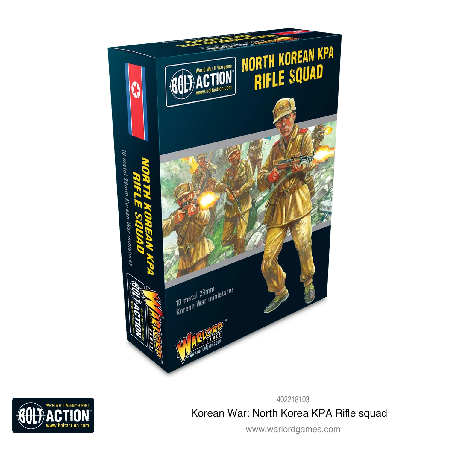 Bolt Action Korean War KPA Rifle Squad figurines 10 métal
