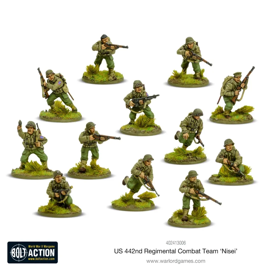 Bolt Action Nisei 442nd Regimental Combat Team figurines US
