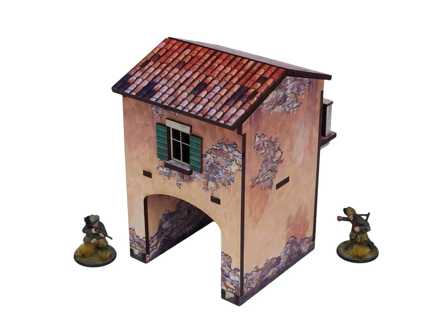 Bolt Action WW2 Italy Gate Balcony (1) bâtiment prépeint 28 mm