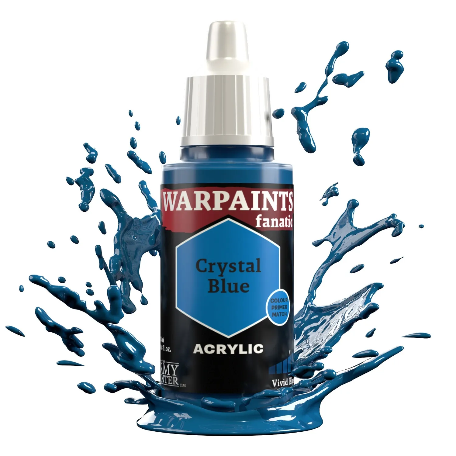 Bolt Action Warpaints Fanatic Crystal Blue peinture acrylique 18 ml pigmentée