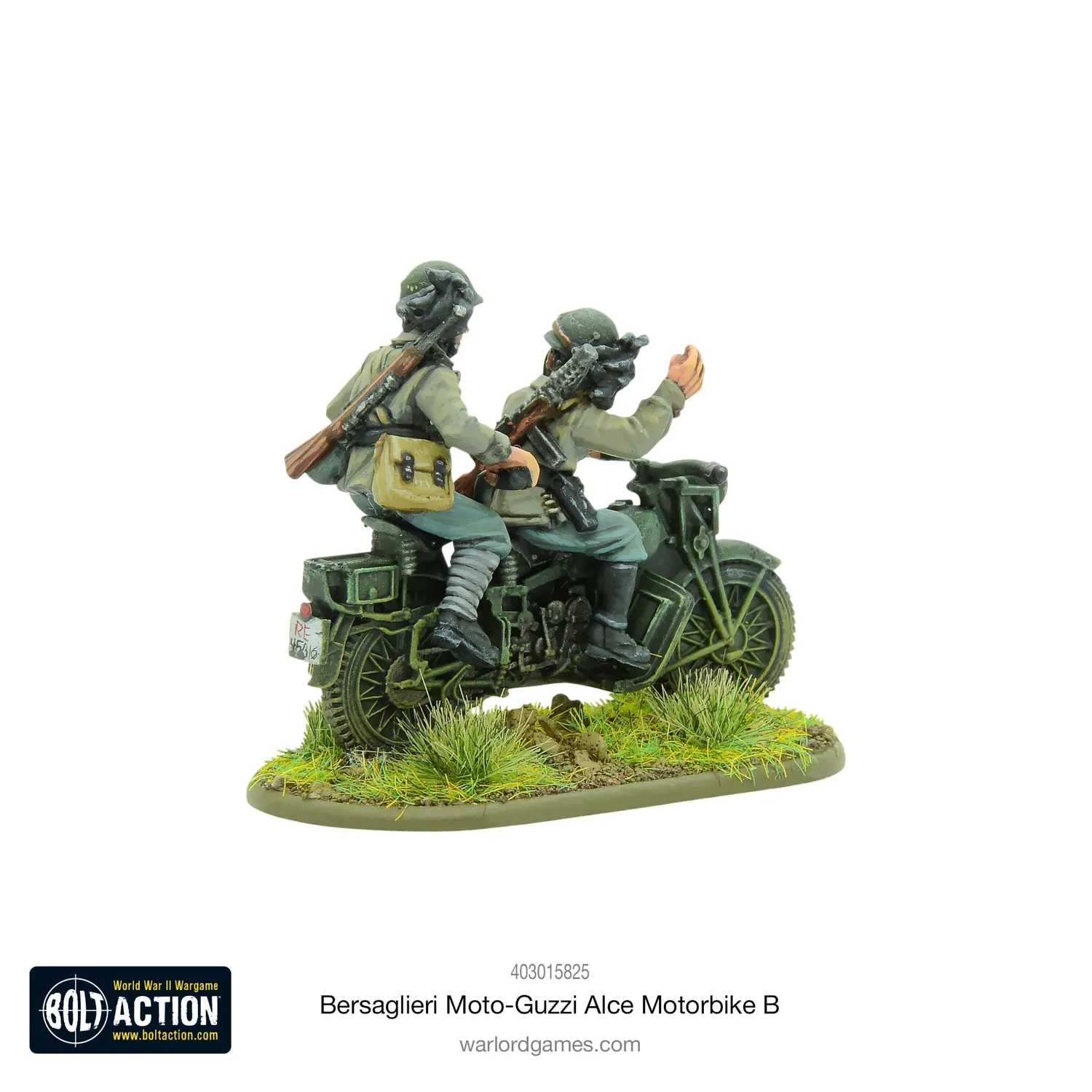 Bolt Action Bersaglieri Moto-Guzzi Alce Motorbike B moto métal