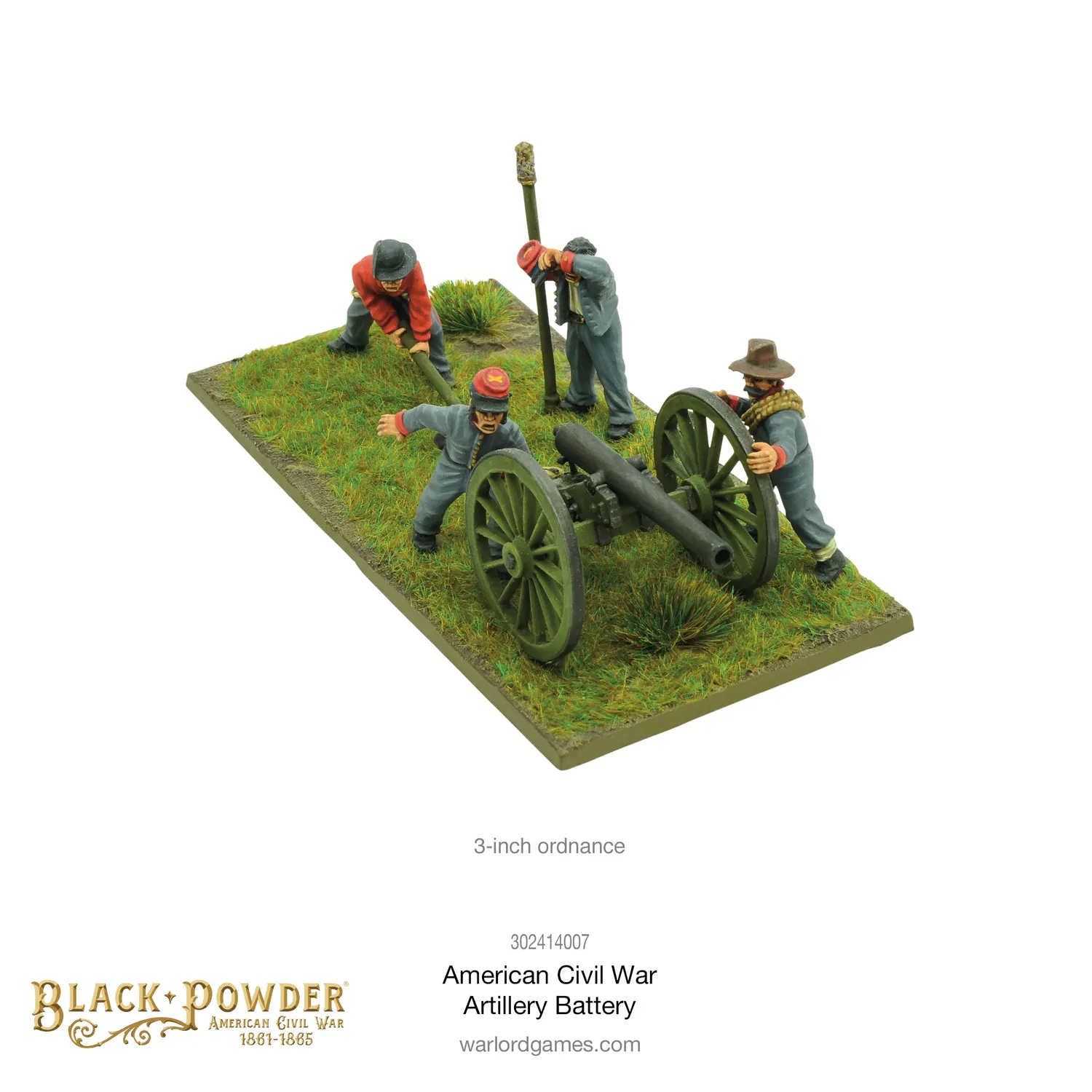 Black Powder Civil War Artillery Battery canons figurines boîte
