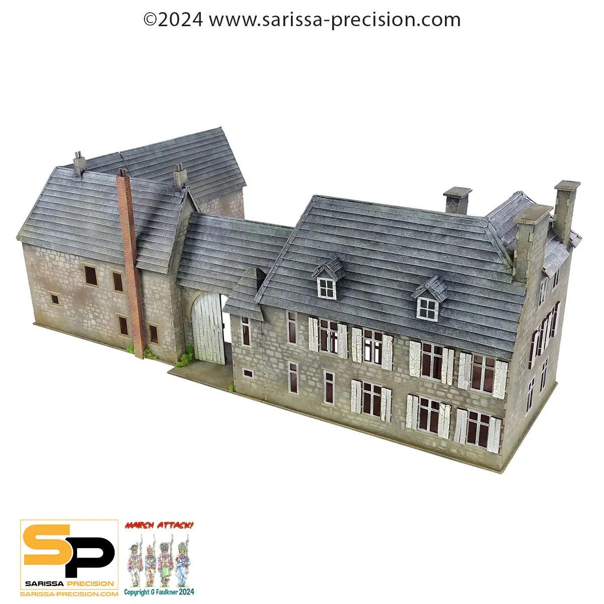 Bolt Action Normandy Manor décor 28mm MDF toit amovible