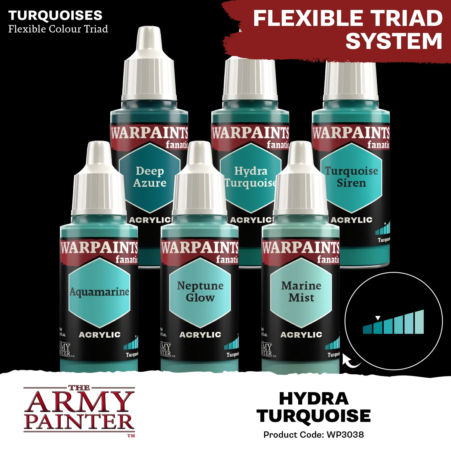 Army Painter Warpaints Fanatic Hydra Turquoise peinture 18 ml opaque