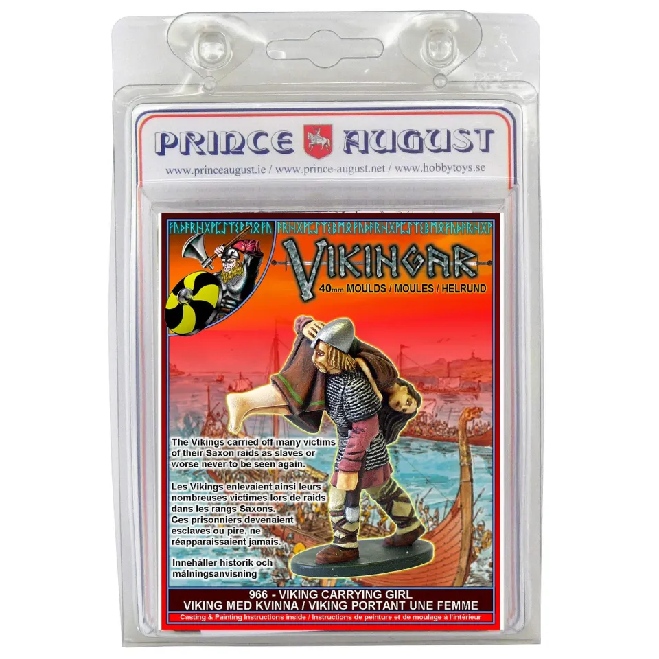 Prince August Hobby Vikings portant une fille PA966 moule de moulage métal 40 mm