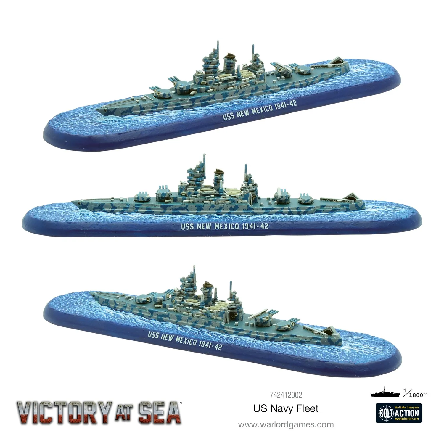 Bolt Action Victory at Sea Flotte US Navy coffret navires résine métal
