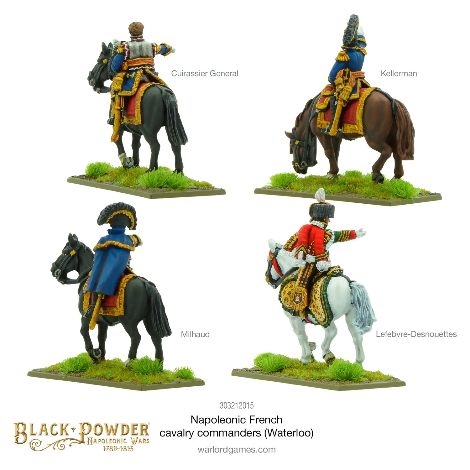 Bolt Action Black Powder Napoleonic French cavalry commanders Waterloo figurines résine 28 mm