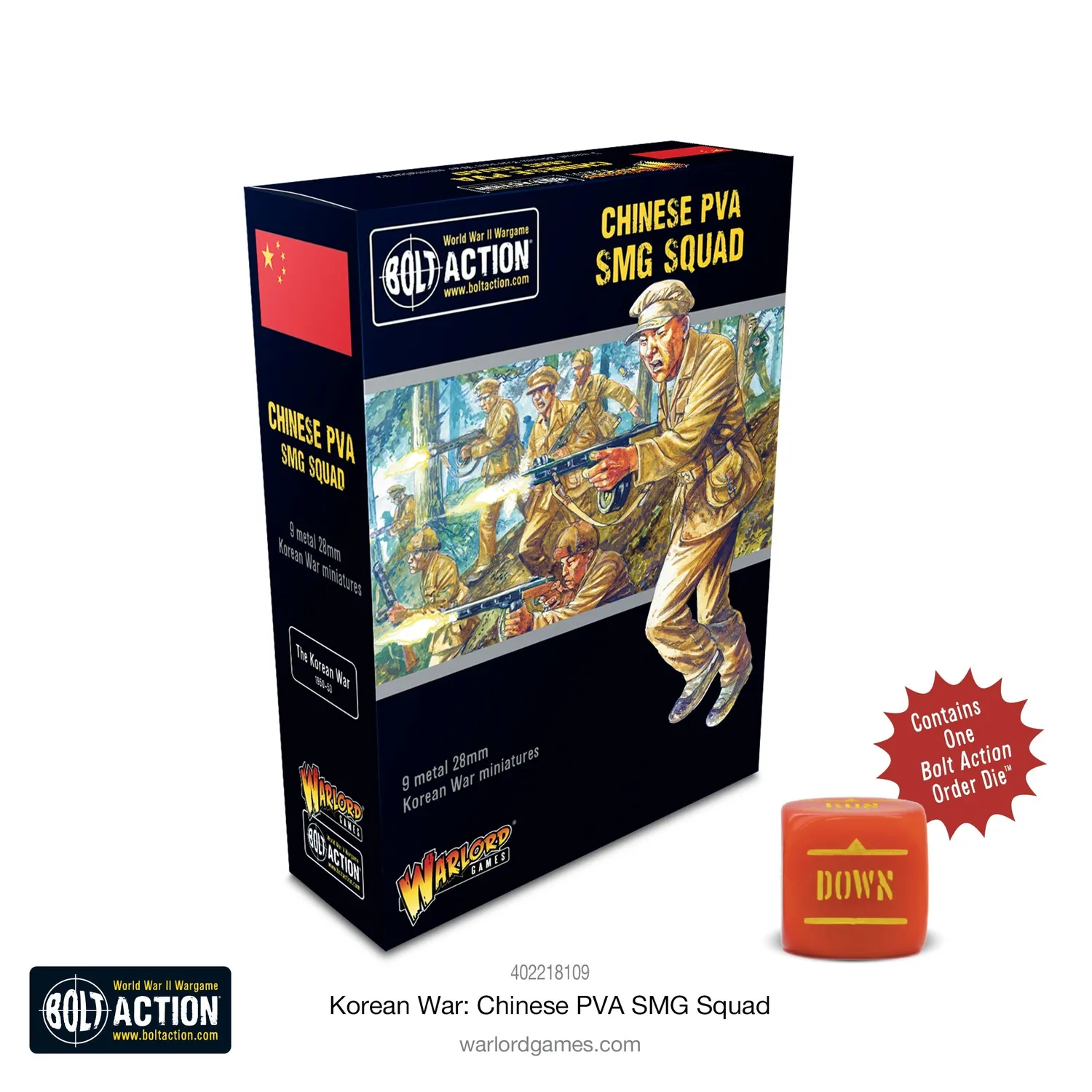 Bolt Action Chinese PVA SMG Squad figurines métal x9