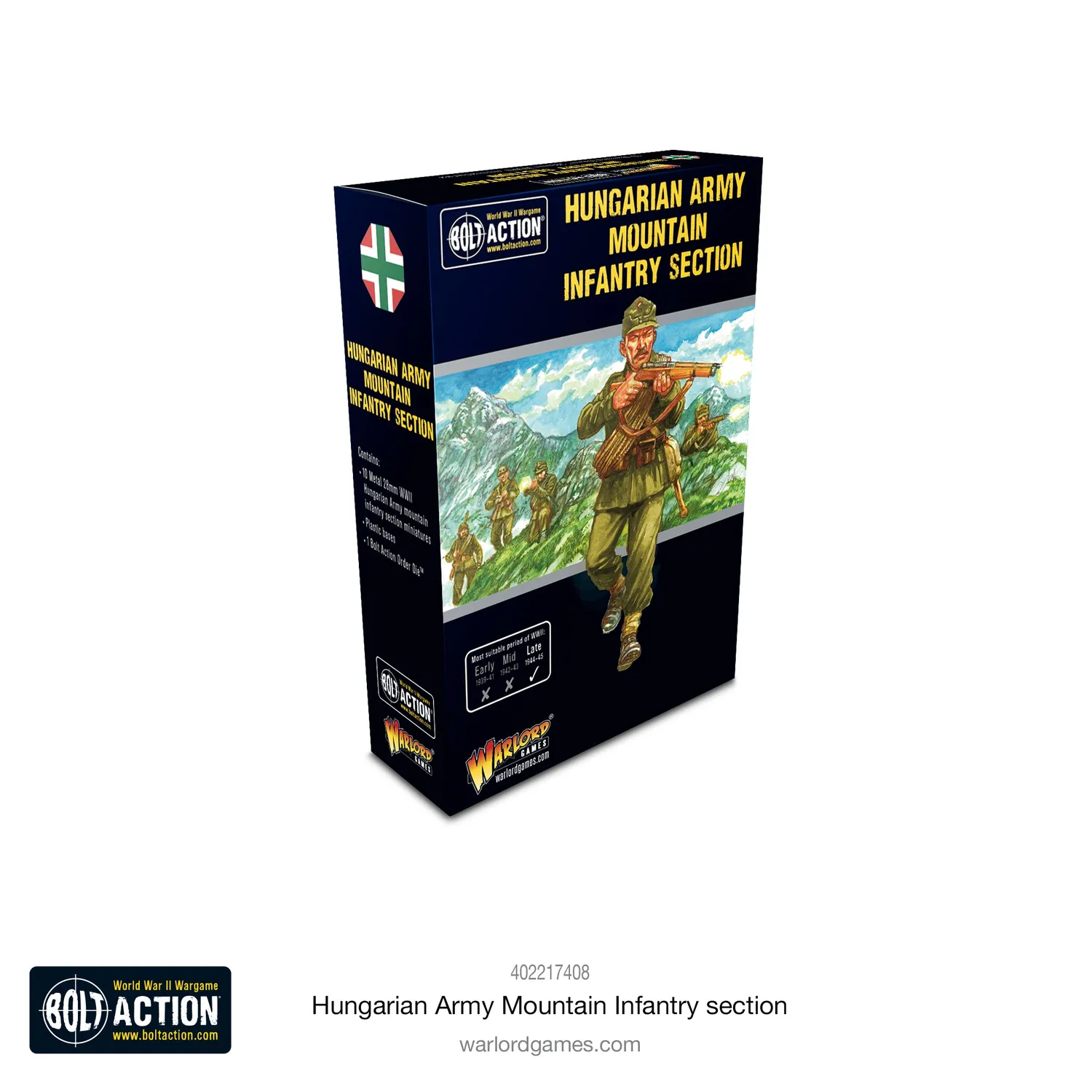 Bolt Action Hungarian Army Mountain Infantry Section 10 figurines métal