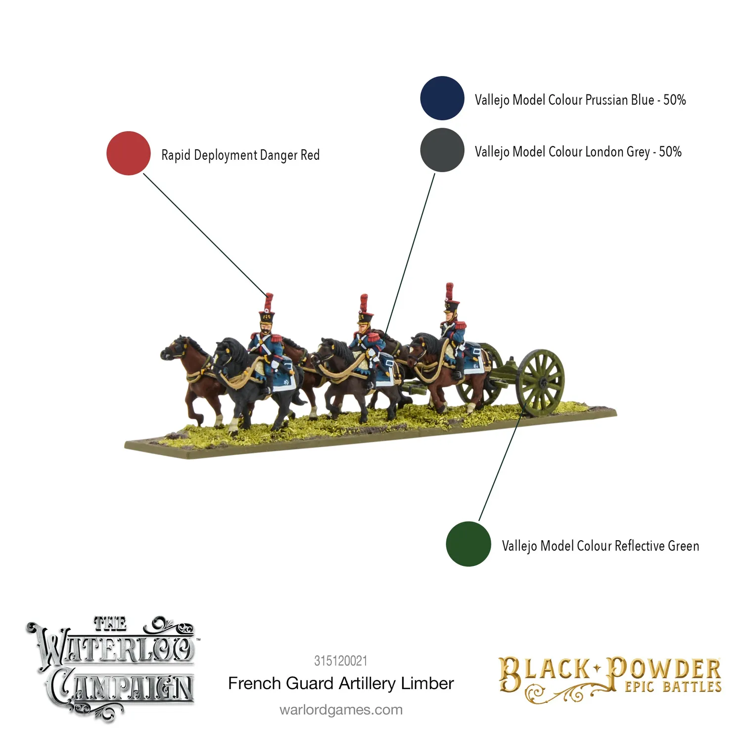 Bolt Action Black Powder Garde avant-train artillerie résine Epic