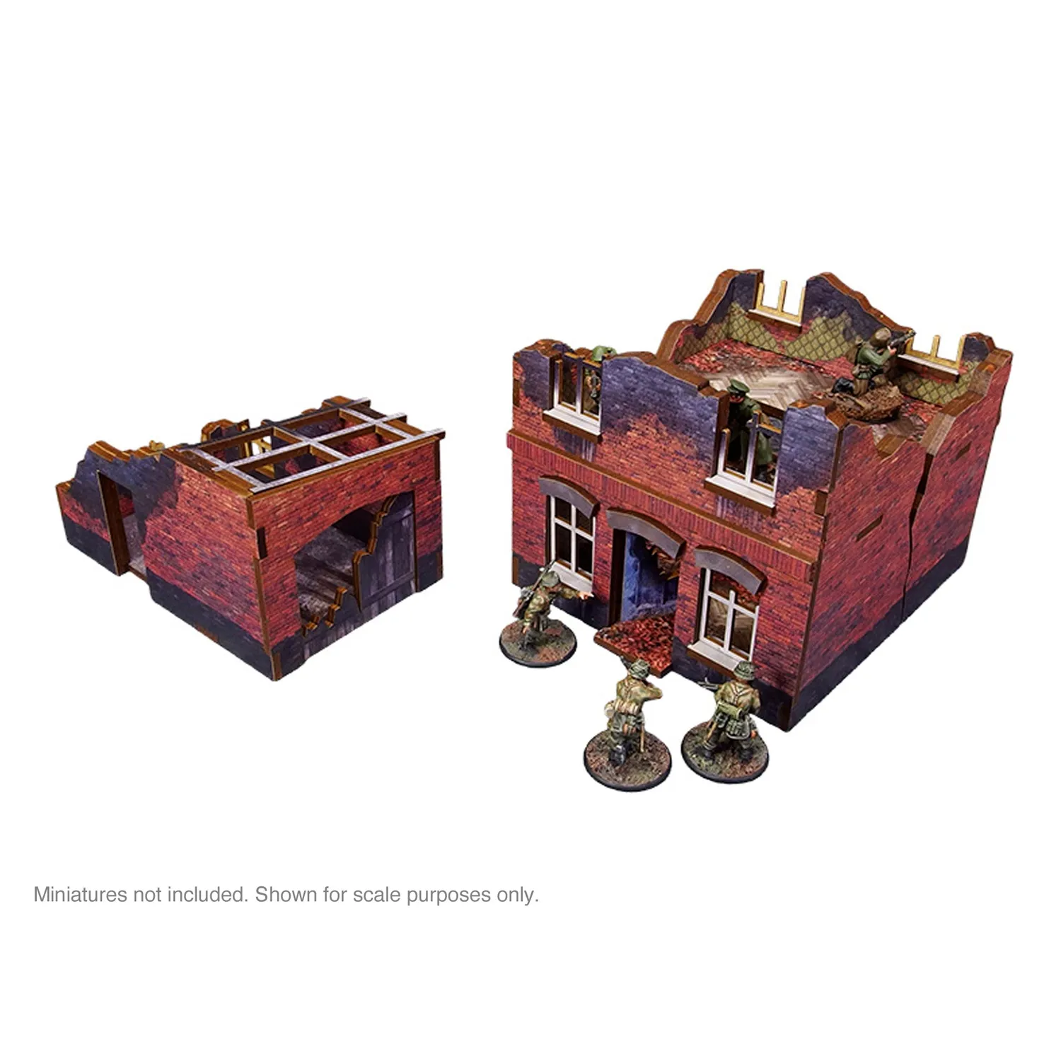 Bolt Action WW2 Ostfront Stalingrad Small House with garage décor prépeint HDF