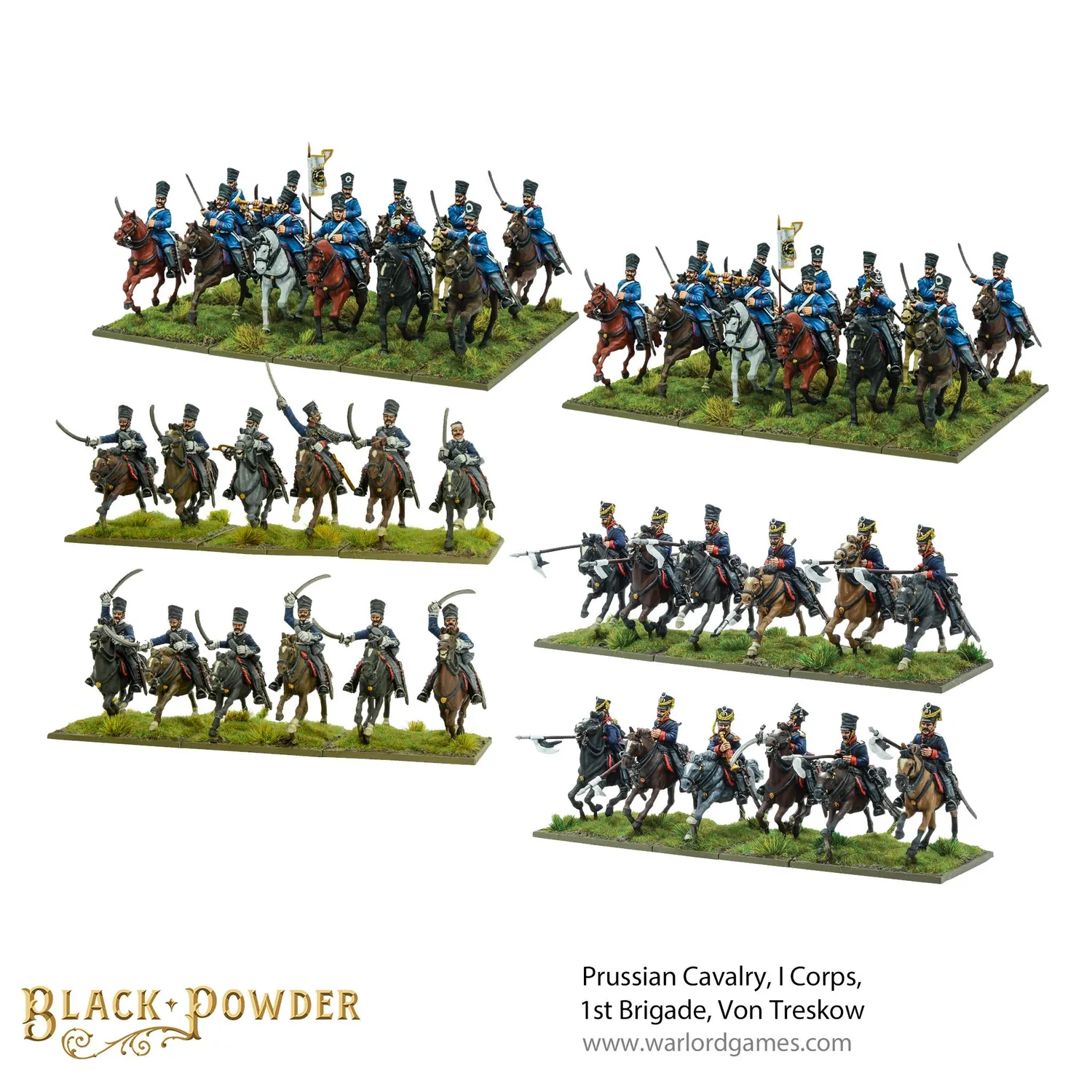 Bolt Action Black Powder Prussian Cavalry I Corps 1st Brigade Von Treskow figurines