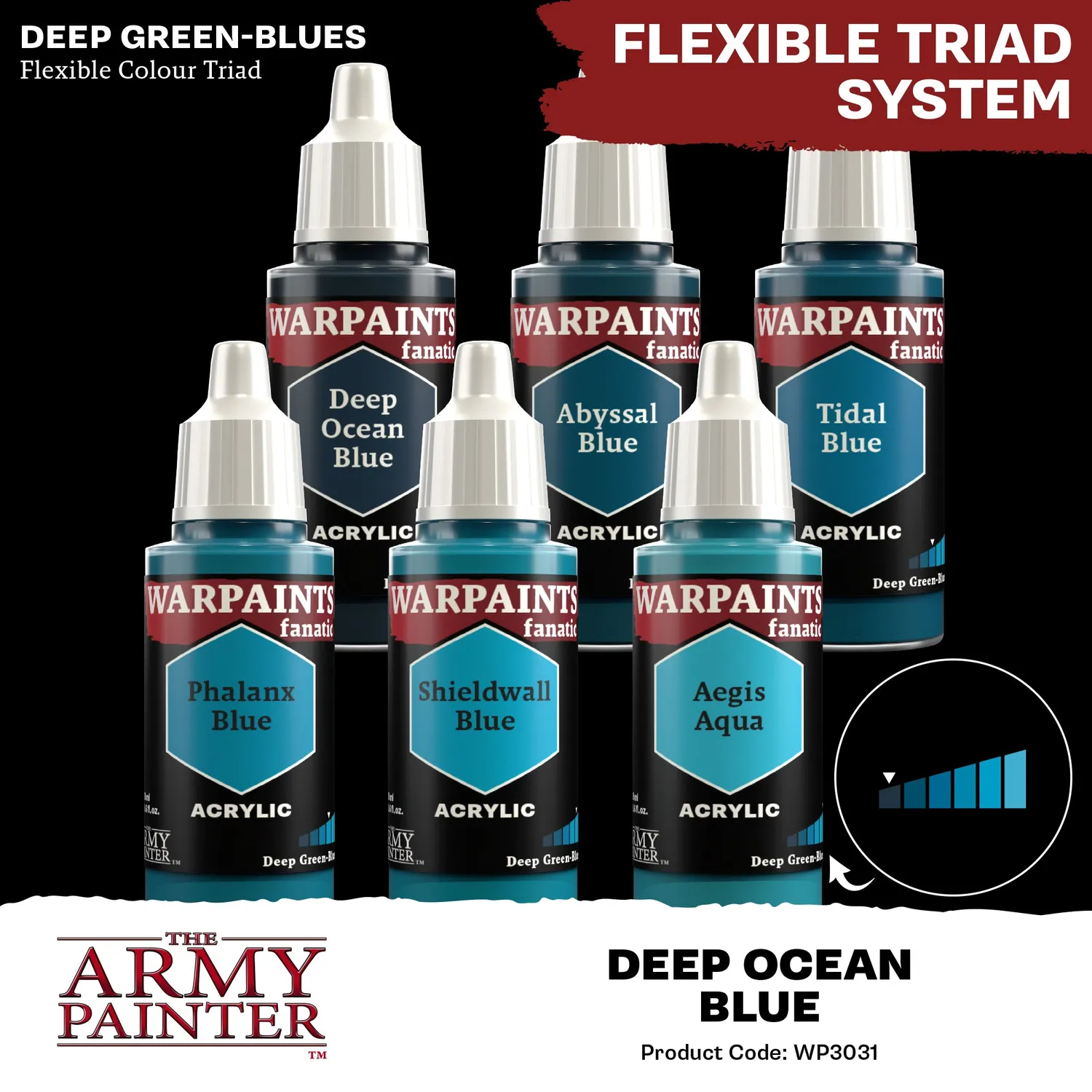 Army Painter Warpaints Fanatic Deep Ocean Blue peinture bleu 18 ml
