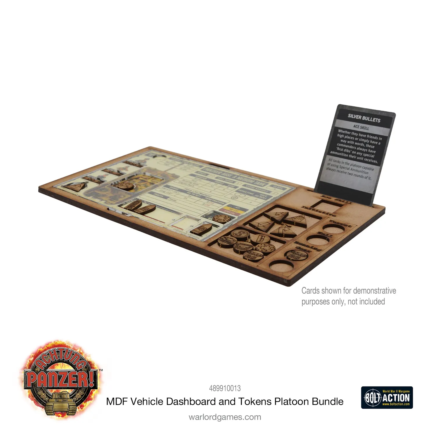 Bolt Action Achtung Panzer! Vehicle Dashboard accessoire MDF lot peloton