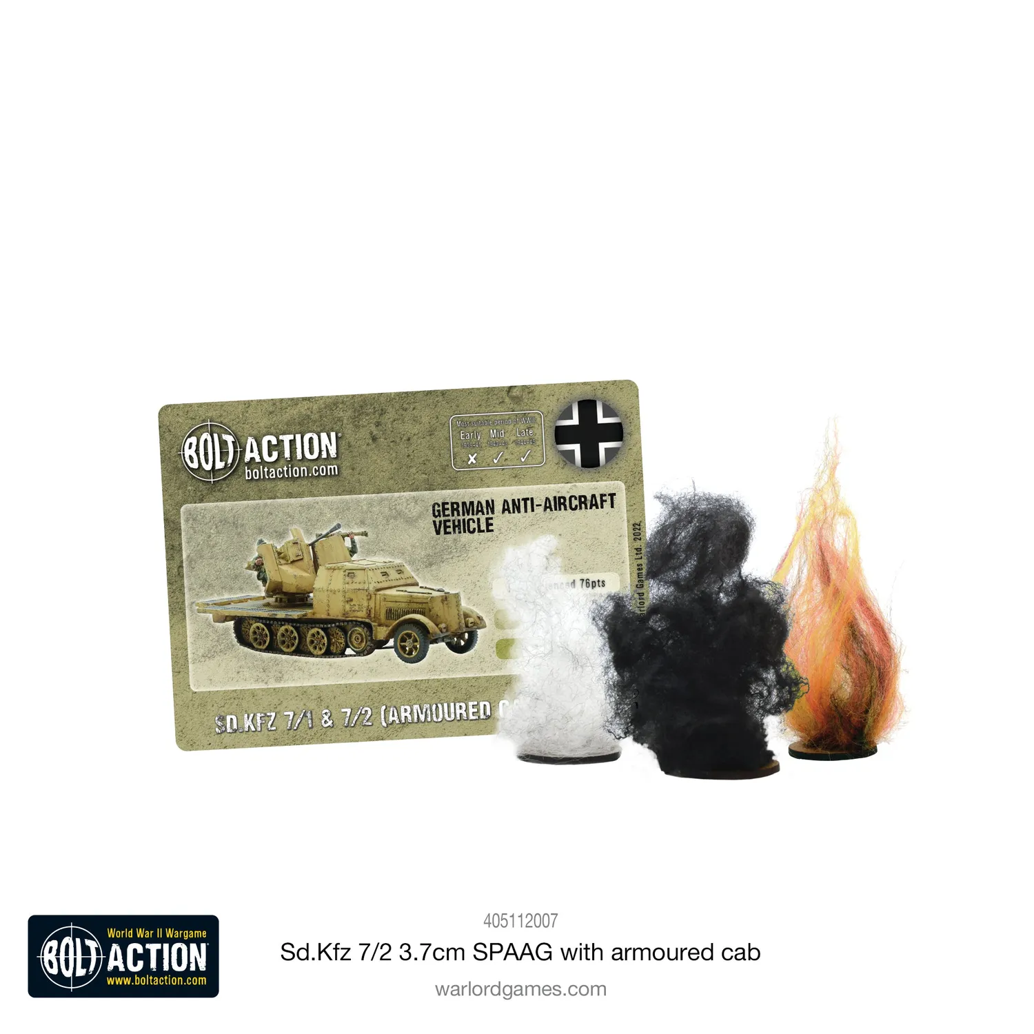 Bolt Action Sd.Kfz 7/2 3.7cm SPAAG véhicule résine cabine blindée
