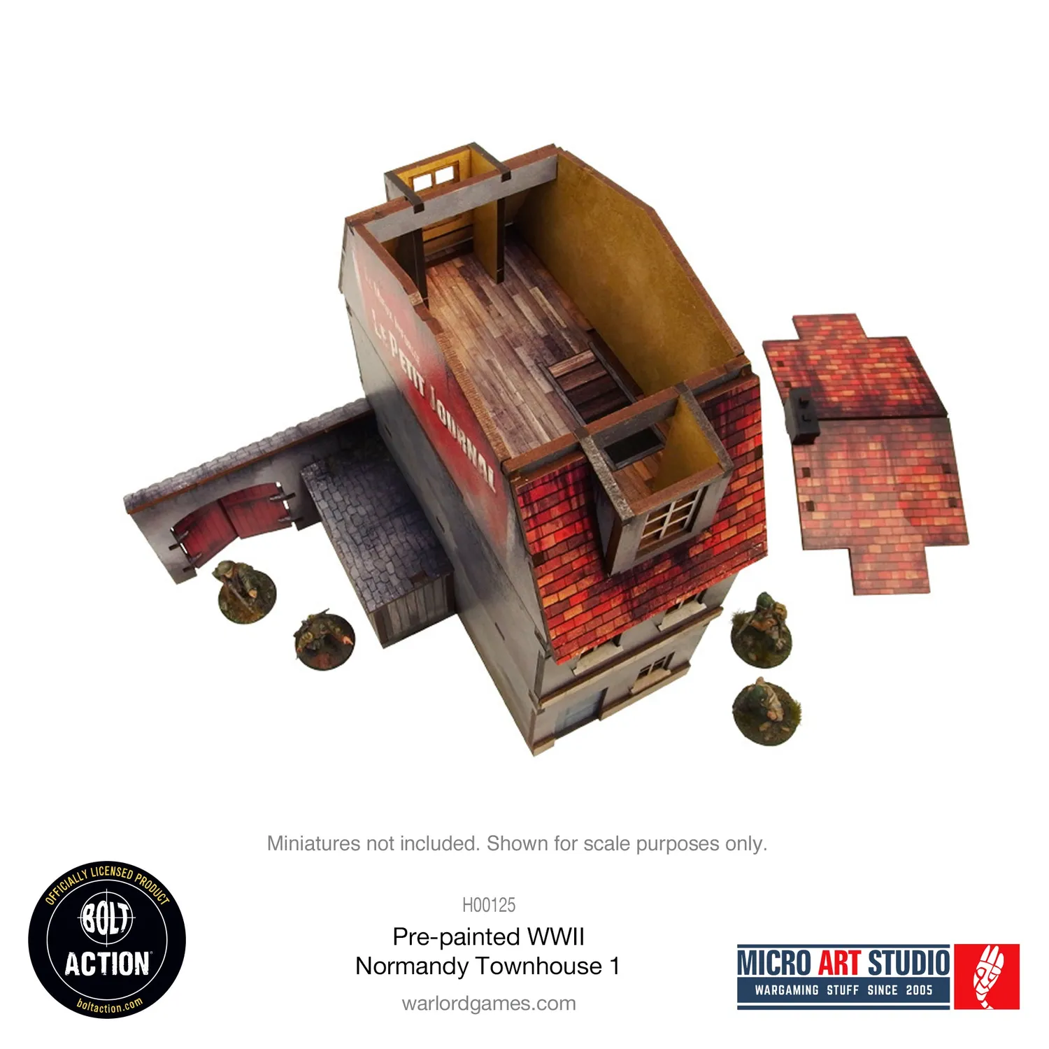 Bolt Action Pre-painted WW2 Normandy Townhouse 1 bâtiment prépeint 28-30 mm
