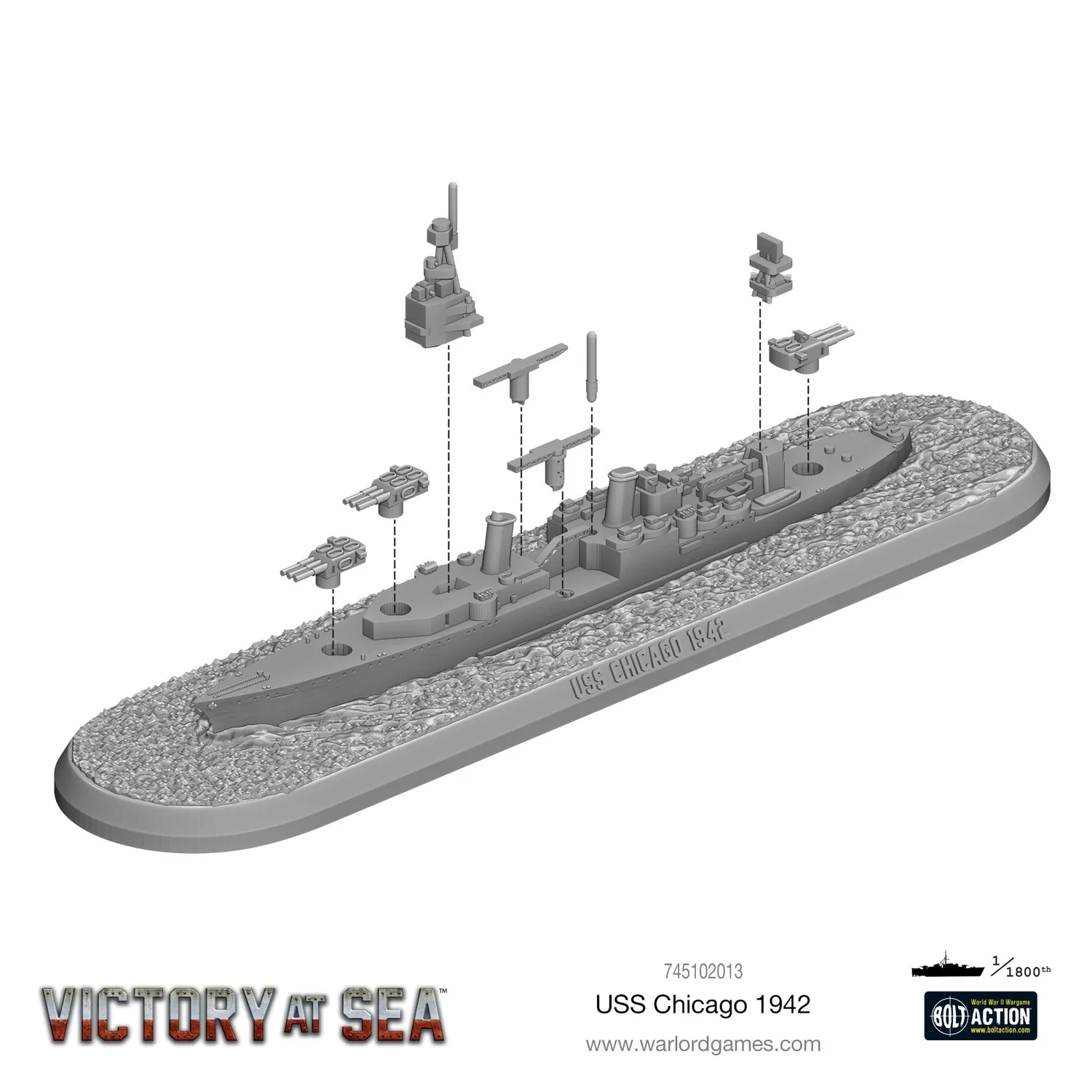 Victory at Sea USS Chicago 1942 croiseur rsine