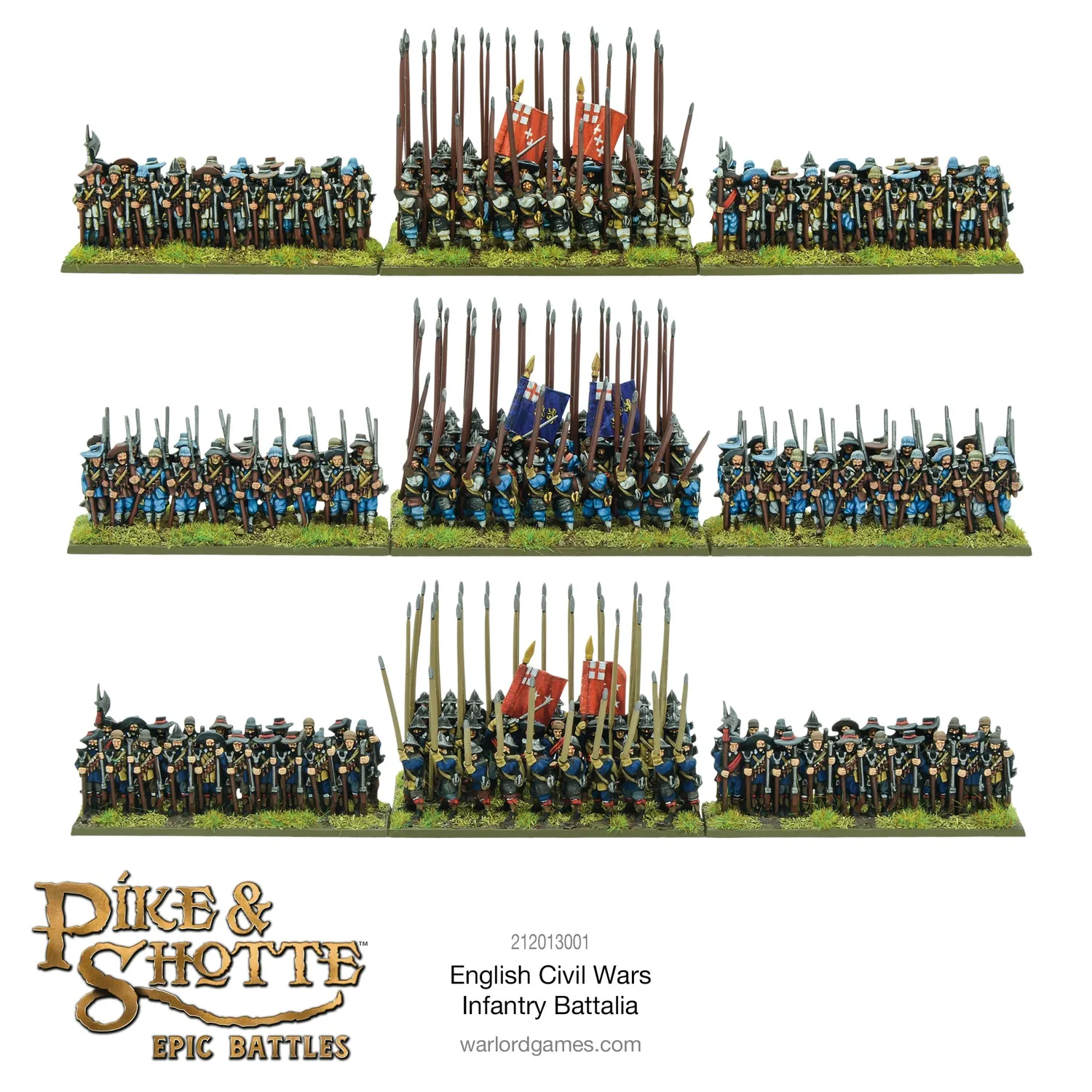 Bolt Action Pike & Shotte English Civil Wars Battalia figurines
