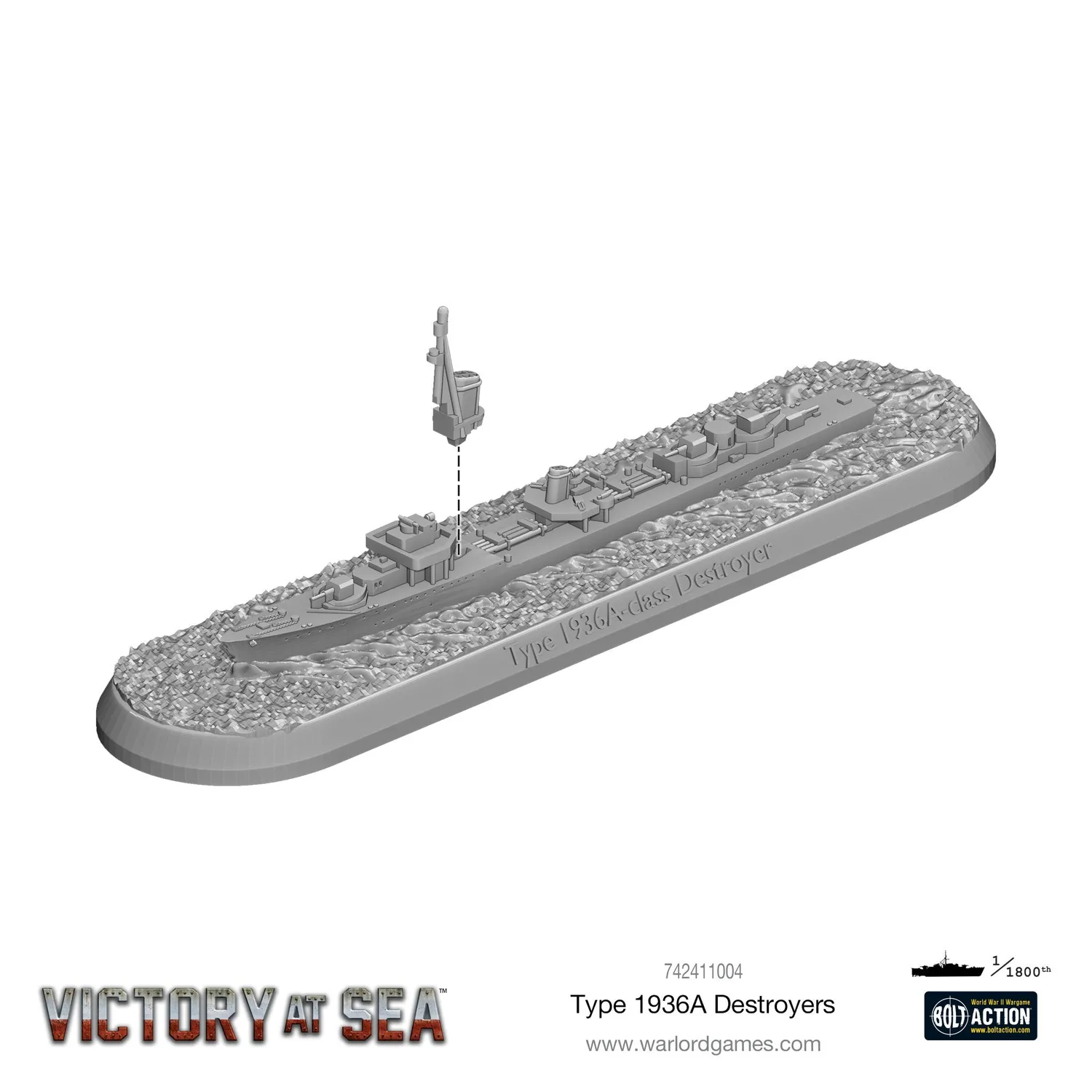 Warlord Games Victory at Sea Type 1936A destroyers Narvik