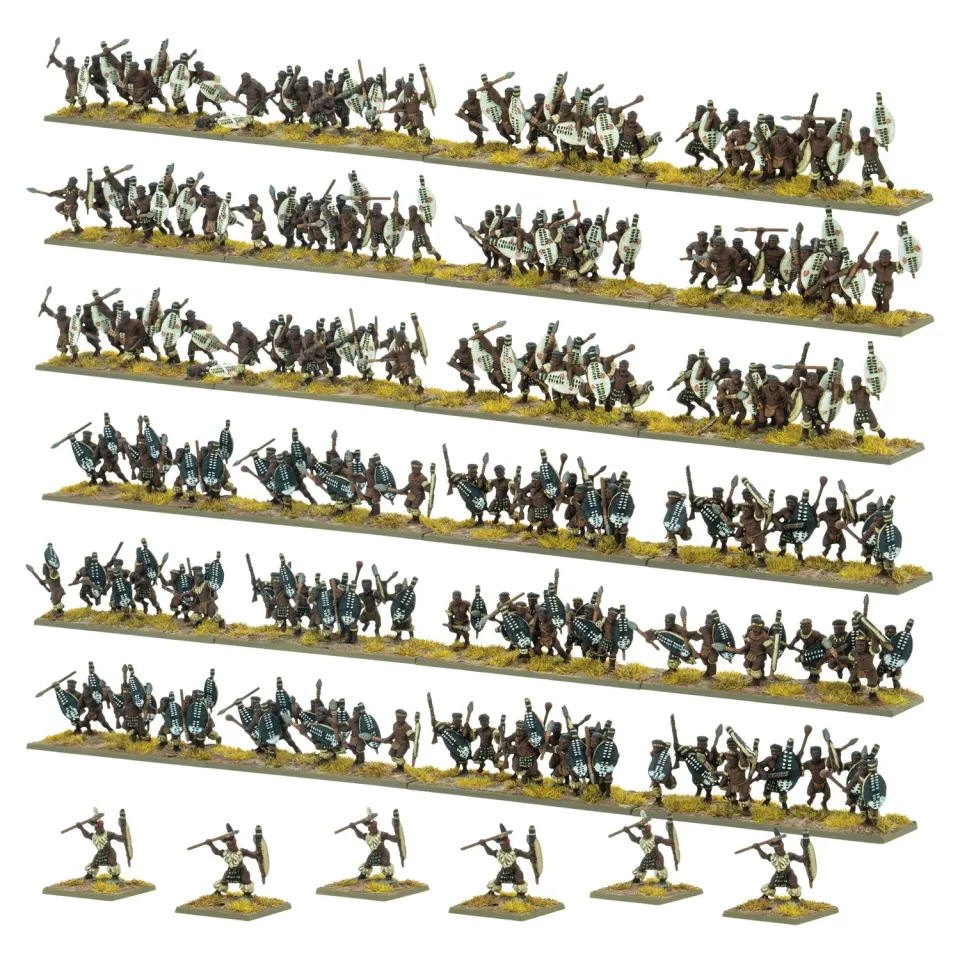 Bolt Action Black Powder Epic Battles Zulu Zulu Impi Brigade figurines plastique