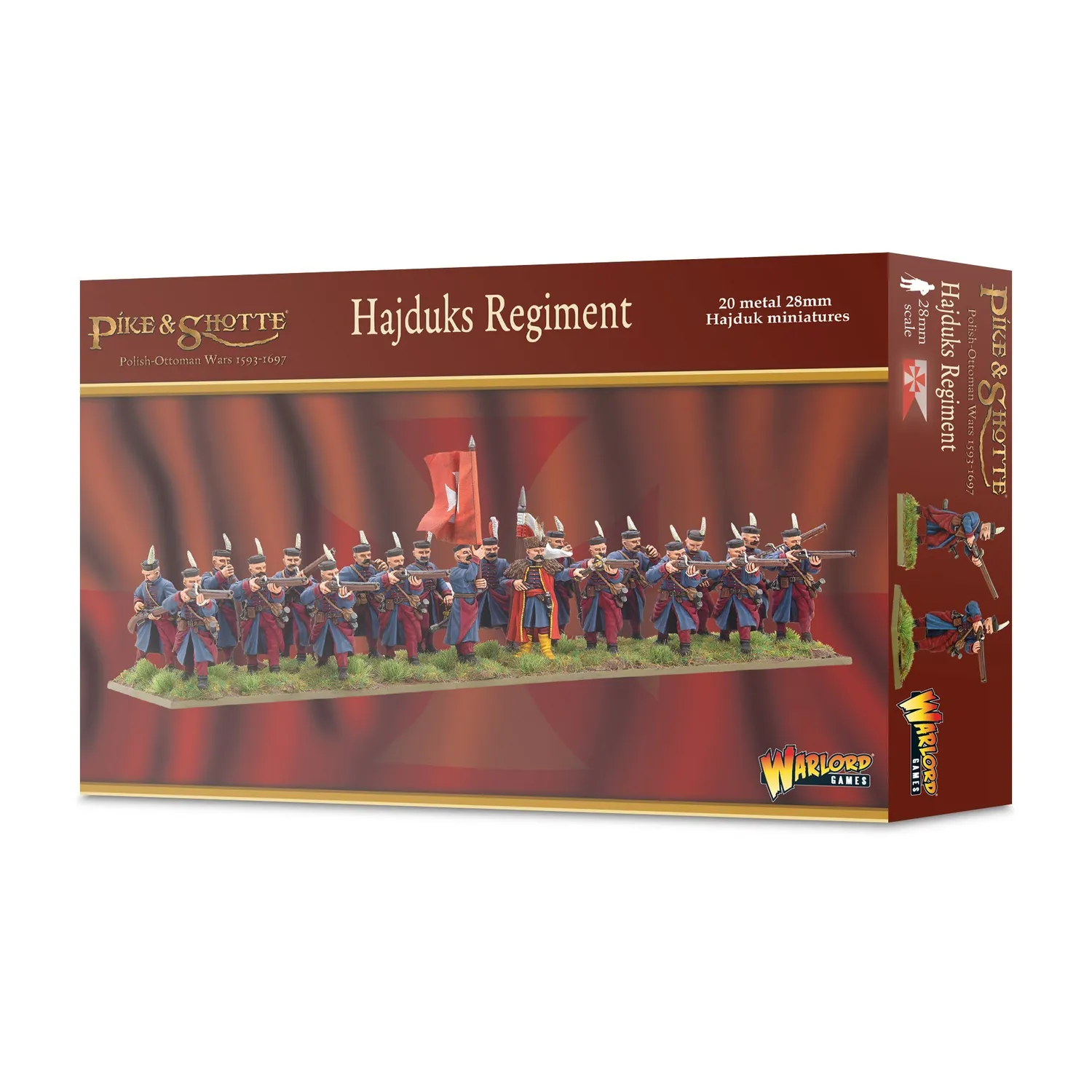 Bolt Action Pike & Shotte Hajduks Regiment figurines 20 métal avec commandement