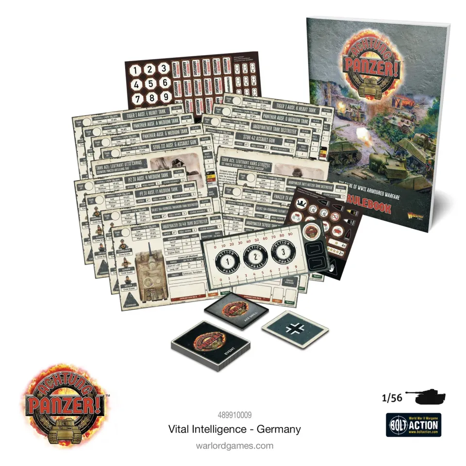 Bolt Action Achtung Panzer! Vital Intelligence Germany livre cartes allemandes