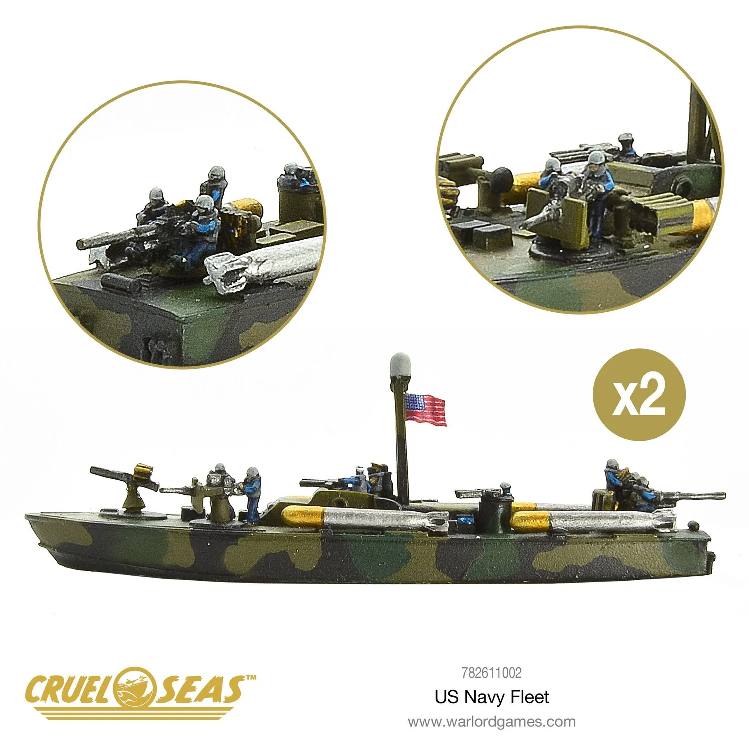 Bolt Action Cruel Seas US Navy Fleet coffret figurines 1/300